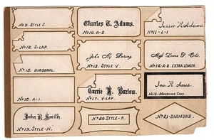 Lesung, PA Antik "Visitenkarte" Typenwahlbogen Adams - Bild 1 von 2