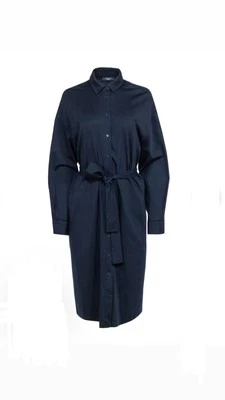Max Mara Weekend Women’s Size M Dress Navy Jersey Knit Long Sleeve Shirt Dress - Image 1 of 4