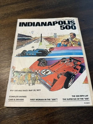 1977 Indianapolis 500 61st 500 Mile Race Program A.J. Foyt Gilmore Musty Smell - Image 1 of 4