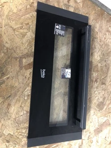 Beko Freestanding Cooker Top Oven Grill Door – Black Glass with Silver Trim 608 - Picture 1 of 2