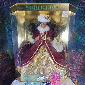 Vintage A.A. Barbie Doll Happy Holidays Special Edition 1996 Mattel 15647 NRFB - Picture 1 of 13