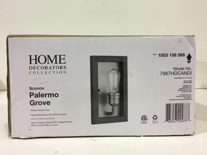 Home Decorators Collection Palermo Grove 1-Light Antique Nickel Sconce - Picture 1 of 3