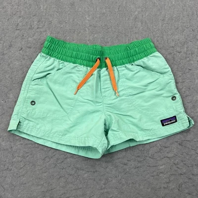 Patagonia Shorts Girl's Medium Vjosa Green Costa Rica Baggies Unlined 3" Water - Image 1 of 4
