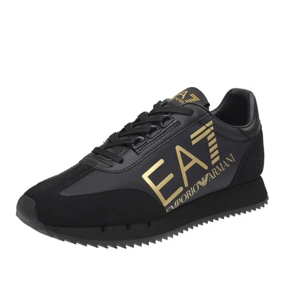 Ea7 Emporio Armani Black & White Vintage - Sneakers Basse In Suede Nero - Taglia - Image 1 of 3