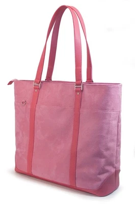 Laptop Tote Shoulder Bag, for 16" PC and Compatible with MacBook 17", Pink Fa... - Image 1 of 4