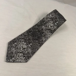 Pierre Cardin Men Grey Black Abstract 100% Silk Tie NWoT - Picture 1 of 6