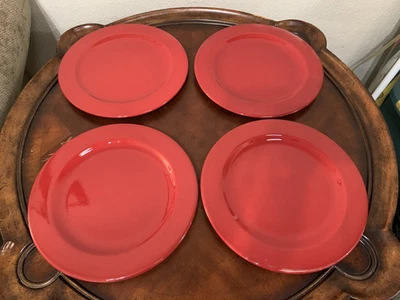 Waechtersbach Solid Red Dinner Plate 11.25" Set of 4 Spain - Image 1 of 4