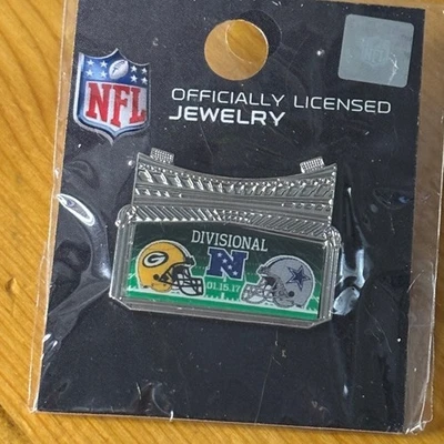 NFL Divisional Cowboys vs Packers 2017 Dueling Jewelry Pin NWT — 第 1/4 张图片