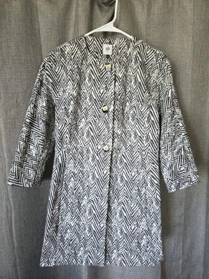 Chaqueta Larga Cabi Gris Zig Zag Cebra Chevron Ponte Tejida Elástica Estilo Pequeño #3034 Foto 1 de 4