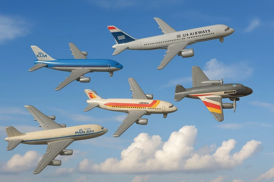 Die-Cast Airplane Fleet Matchbox Realtoy Schuco Pan Am KLM Iberia Vintage - Image 1 of 4