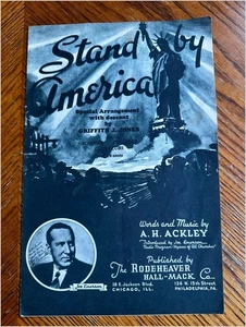 Partituras Stand By America 1939 Ackley Jones Rodeheaver Hall-Mack - Imagen 1 de 10