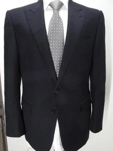 RALPH LAUREN BLACK LABEL navy twill peak lapel blazer 42 R slim LKNW! X25 - Picture 1 of 11
