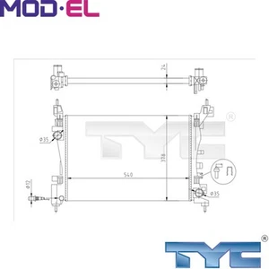 RADIATOR ENGINE COOLING 725-0044-R FOR OPEL CORSA/Hatchback/Van ADAM 1.4L 4cyl - Picture 1 of 6