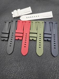 24mm Luminous Fkm Rubber Watch Band Strap Fits Panerai Pam111/Pam441/Pam389 - Picture 1 of 24
