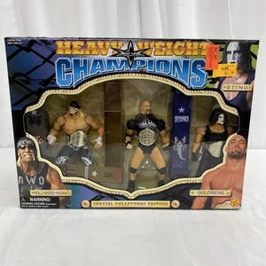 1999 ToyBiz WCW Heavy Weight Champions 3-Pack Hollywood Hogan Sting Goldberg Neu im Karton - Bild 1 von 6