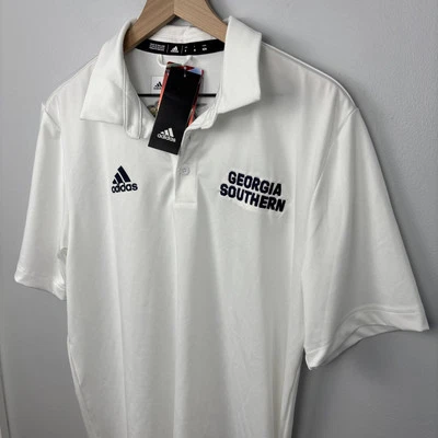 NEW Adidas Georgia Southern University GSU Eagles White Polo Shirt Adult Sz M - Image 1 of 4