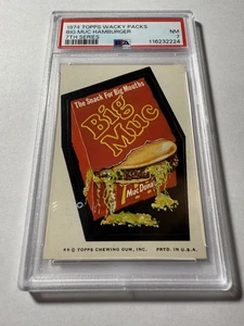 1974 Topps Wacky Packs 7th Series Big Muc Hamburger PSA 7 - Picture 1 of 3