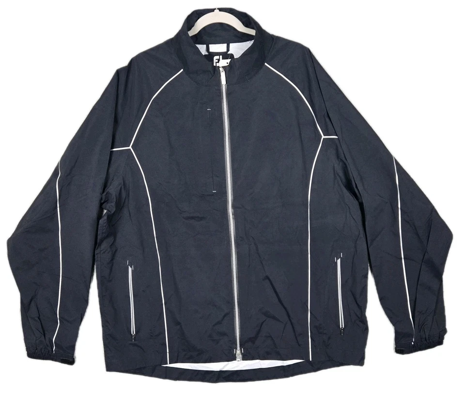 FootJoy NWT DryJoys Select Black Waterproof Nylon Golf Rain Jacket Mens Size XXL - Image 1 of 4