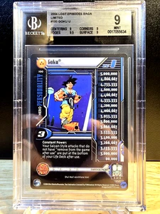 DBZ CCG GOKU LV1 #100 LIMITED NON-FOIL RARE BGS 9 LOST EPISODES SAGA SCORE 2004 - Picture 1 of 2