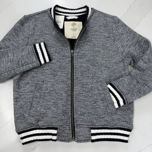 Tucker + Tate Soft Knit Full Zip Jacket Boys 6 Gray Black White Back to School - Picture 1 of 10