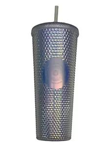 Lilac Crystal Reusable Plastic Cup inc Straw and Screw on Lid - BPA Free - Picture 1 of 3