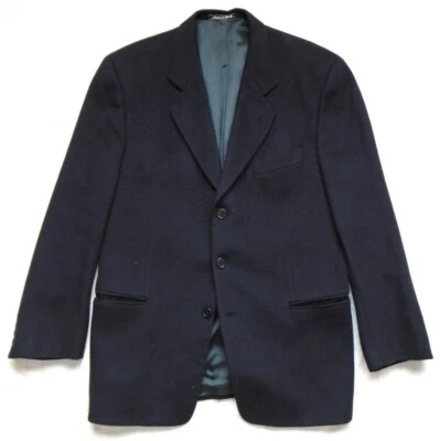 Blazer vintage años 80 Armani CASHMERE para hombre 40 azul marino oscuro hecho en Italia Foto 1 de 4