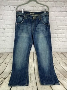 FLYPAPER Mens Sz 32x30 Denim Straight Jeans Flap Pocket Thick Stitch EUC - Picture 1 of 9