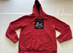 Sudadera con Capucha Roja Vintage 'es Calzado/Skateboarding Bordada Original Script Talla L 1995! - Imagen 1 de 13