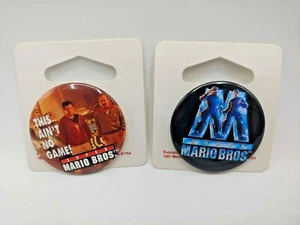 (2) Super Mario Bros Brothers 1993 The Movie Vintage Pins Buttons Pinbacks I1-d - Picture 1 of 3
