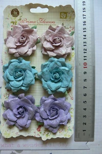 Colección ARCADian VOLACEOUS - 6 Papel Mezclado ROSAS - 3 Colores 50mm PRIMA PAb - Imagen 1 de 3