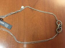 Chan Luu NWT  Adjustable Sterling silver W/diamond link necklace