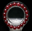 Genuine 6/8/10/12/14mm Natural Red Jade Round Gemstone Beads Bracelet 7.5"