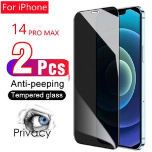 For Apple iPhone 14 Pro Max Anti-Spy Privacy Glass Screen Protector Film - Picture 1 of 10