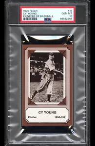 1975 FLEER PIONEERS OF BASEBALL #19 CY YOUNG HOF PSA 10 GEM MINT - Picture 1 of 2