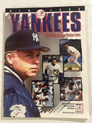 1995 NEW YORK YANKEES Seattle Mariners ALDS Playoffs Prog MICKEY MANTLE Passes - Image 1 of 4