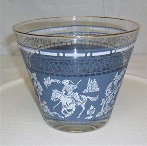 Vtg 1960's Jeanette Glass Ice Bucket Wedgewood Jasperware Greek Roman 5"T x 6" D - Picture 1 of 9
