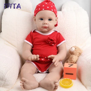 Cute 21" Lifelike Full Silicone Reborn Baby Doll Girl Newborn Kids Toys Gifts - Picture 1 of 12