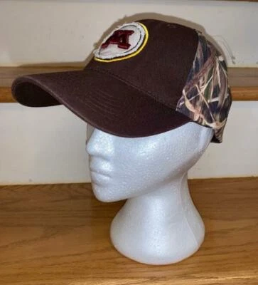 UNIVERSIDAD DE MINNESOTA~U OF M TOPHERS~SOMBRERO CAMUFLAJE MARRÓN~GORRA~AJUSTABLE~NUEVO CON ETIQUETAS Foto 1 de 4