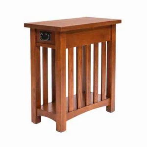 MISSION ARTS & CRAFTS 1 DRAWER SIDE TABLE - Michael's Cherry - Picture 1 of 6