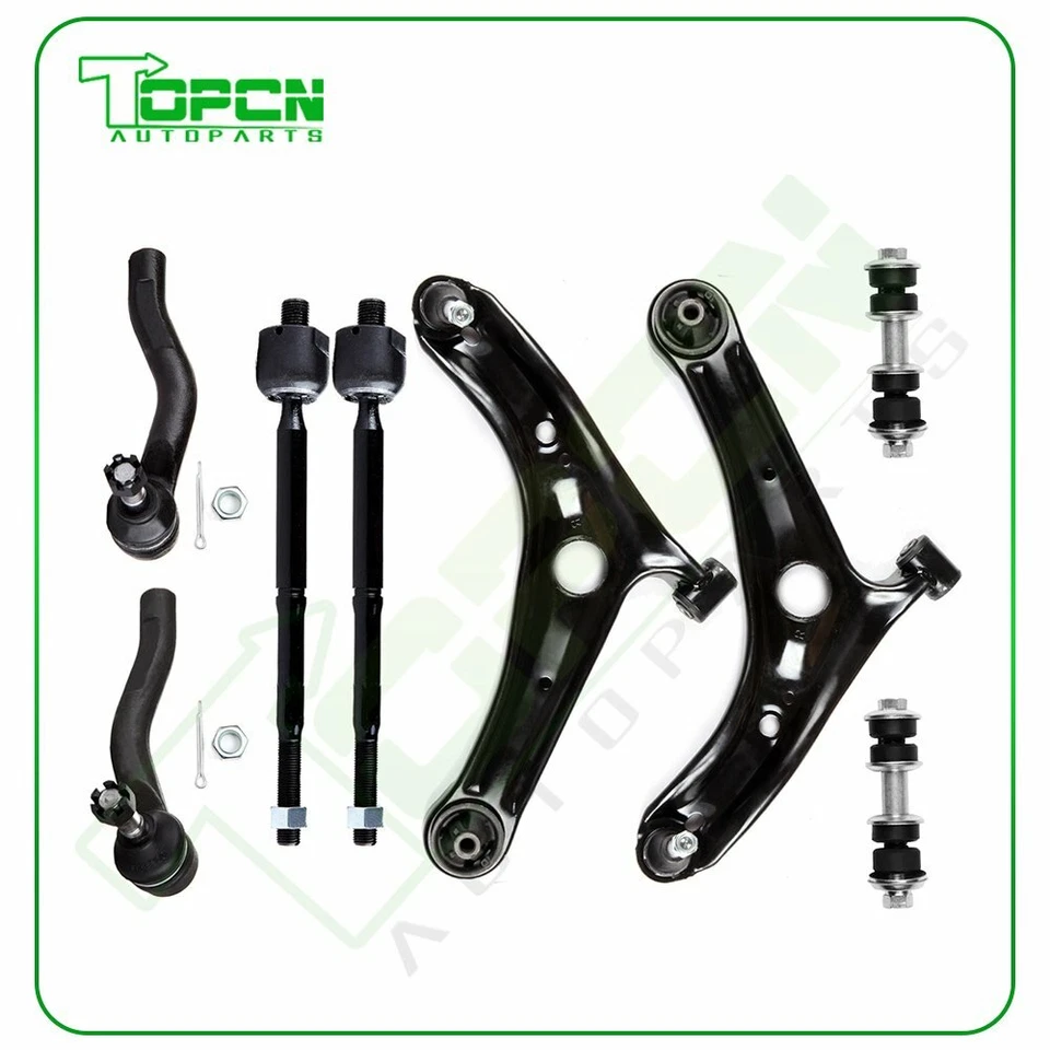 8pcs Complete Front Control Arm Sway Bar Tie Rods For 2000-2004 2005 Toyota Echo Foto 1 de 4