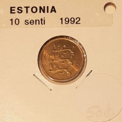 1992 Estonia 10 Senti Coin   Uncirculated--See Photos - Image 1 of 2