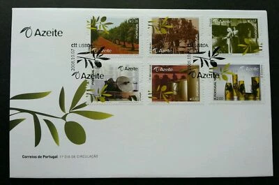 [SJ] Portugal The Story Of Olive Oil 2008 History Fruit Food Tree Plant (FDC) - Image 1 of 4