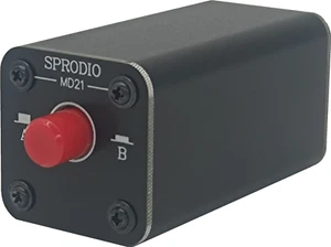 SPRODIO 2 Port Stereo 3.5mm Audio switcher selector Passive 1/8 TRS A/B Switch - Bild 1 von 8