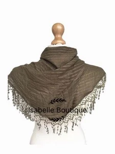 WOMEN'S TRIANGLE SCARF MESH GIRLS NECK SCARVES LADIES NECKERCHIEF SNOOD - Picture 1 of 2