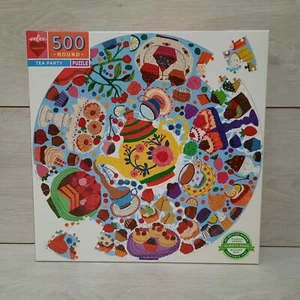 eeBoo Puzzles - Teeparty - 500-teiliges rundes Puzzle - Brandneu & Versiegelt