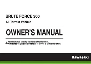 Libro manual del propietario Kawasaki 2018 Brute Force 300 - Imagen 1 de 12
