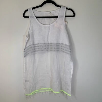 Camiseta sin mangas Lemlem para mujer XS blanca babero I túnica sin mangas ligera mezcla de algodón Foto 1 de 4