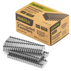 1,200-8,000 PCS meite 25 Gauge 1" Crown Corrugated Fasteners 1/4" to 1/2" Length - Picture 1 of 38