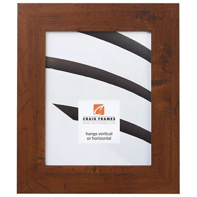 Craig Frames Flat 2" Wide Distressed Rustic Brown Picture Frames & Poster Frames - Image 1 of 4