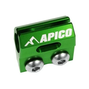 Apico Brake Hose Clamp - Kawasaki KXF 250 450 2004-2025 XC 250 450 21-25 - Green - Picture 1 of 1